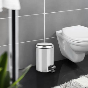 WENKO 22444100 - Cestino LEMAN 17x25 cm acciaio inox/argento/nero