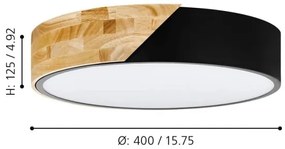 Eglo 99388 - Plafoniera GRIMALDINO 2xE27/28W/230V