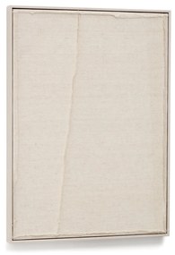 Kave Home - Quadro Maha bianco con linea verticale 52 x 72 cm