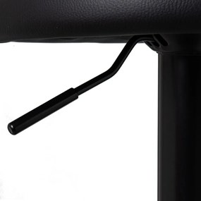 Sgabelli da bar neri ad altezza regolabile in similpelle in set di 2 (altezza seduta 72 cm) - Casa Selección