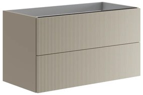 Cassetti in truciolare laccato opaco sabbia Opera