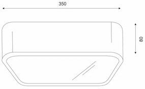 Plafoniera OAK SQUARE 2xE27/15W/230V 35x35 cm quercia