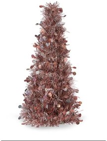 Statua Decorativa Albero di Natale Tinsel Bianco Rosa polipropilene PET 18 x 31 x 18 cm (48 Unità)