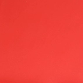 Poggiapiedi rosso 60x60x36 cm in similpelle