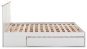 Letto matrimoniale bianco con contenitore 140x190 cm Gabi - Marckeric