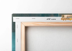 Stampa su tela – Natura astratta blu-oro