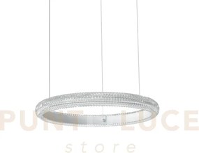 Miracle sospensione con decoro effetto cristallo bianco led 3000k 2...