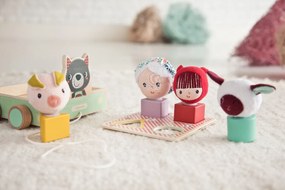 Lilliputiens - Auto picnic a trainare con inseritore forme - Lupo Louis