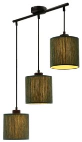 Lampadario a sospensione con filo PATTI 3xE27/60W/230V verde