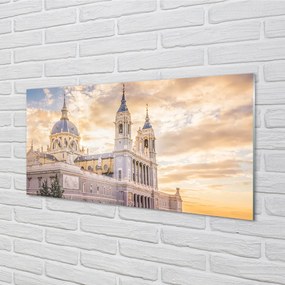 Quadro acrilico Sunset della Cattedrale Spagna 100x50 cm