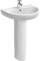 Lavabo con colonna Geberit 55 cm in ceramica bianco Selnova