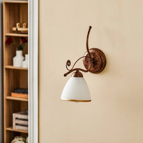 Euluna Applique Roma in bianco e marrone