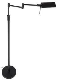 Lampada da terra di design nera con LED e dimmer touch - Notia