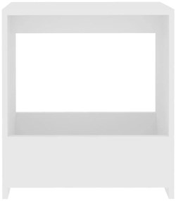 Tavolino Bianco 50x26x50 cm in Legno Multistrato
