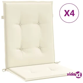 vidaXL Cuscini per Sedie Alte 4 pz Tortora 120x50x3 cm in Tessuto