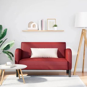 Divano Divanetto Rosso Vino 110 Cm İn Similpelle /