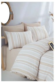 Biancheria da letto matrimoniale in cotone beige 200x220 cm - Mila Home