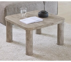 Tavolino da salotto grigio chiaro con effetto marmo 60x60 cm Solano – Actona
