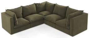 Divano angolare color kaki Manao – Makamii