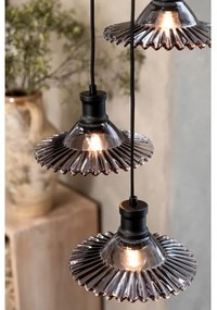Markslöjd 108853 - Lampadario a sospensione con filo NOVIA 3xE27/40W/230V nero/fumé