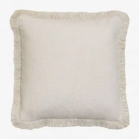 Cuscino Quadrato In Cotone (45x45 Cm) Kirwen Bianco - Sklum