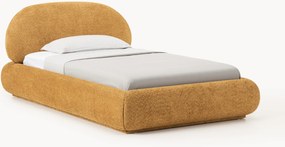 Letto imbottito in teddy bouclé con contenitore Alba