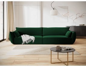 Divano verde scuro con rivestimento in velluto 248 cm Vanda – Mazzini Sofas