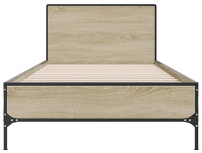 Giroletto rovere sonoma 90x190cm in legno multistrato e metallo