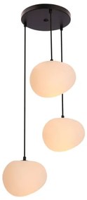 Lampadario a sospensione con filo STONES 3xE27/40W/230V