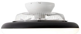 Ventilatore da soffitto nero 55,5 cm con LED dimmerabile e telecomando - Clima