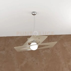 Wacky sospensione in metallo 60 cm 1 luce attacco e27 sabbia