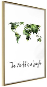 Poster  We Live in a Jungle  Cornice Quadri Cornice d'oro, Larghezza x Altezza Home decor 20x30