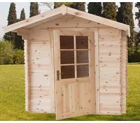 Casetta Ricovero Attrezzi da Giardino in Legno Sistema Block House, Doghe Spessore 28 mm BLOCK2x2/28