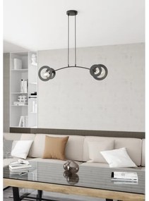 Lampadario a sospensione con filo EUFORIA 2xE27/15W/230V nero