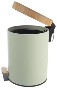 Bidone in metallo con piedini verde chiaro 5 l Greenish - Orion