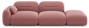 Poltrona lounge in velluto rosa (angolo sinistro) Audrey - Interieurs 86