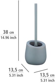 WENKO 23650100 - Scopino per WC BADI 13,5x38 cm grigio