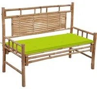 Panca da Giardino con Cuscino 120 cm in Bamb 3063887