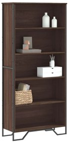 Libreria Rovere Marrone 80x31x169 Cm İn Truciolato /
