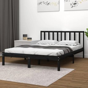 Giroletto Nero İn Legno Massello Di Pino 200x200 Cm /