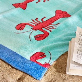 Telo mare blu in cotone 76x160 cm Lobster – Catherine Lansfield