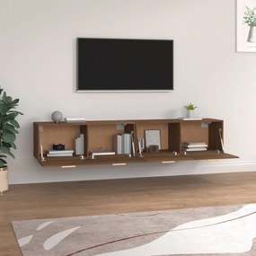 Mobili Parete 2 pz Rovere Marrone 100x36,5x35 cm in Multistrato