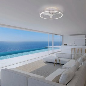 Ventilatore da soffitto Nature WiFi bianco , D. 79 cm MANTRA