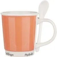 Mug corallo 400 ml con cucchiaino