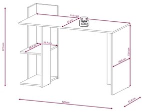 Scrivania MARLO rovere artisan/antracite