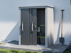 PRIMEYARD 120 x 78 cm Armadio da esterno L, alluminio bianco - (GFPV01161)