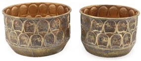 Vaso decorativo METALLO marrone H 19 cm
