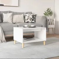 Tavolino da Salotto Bianco 60x40x50 cm in Legno Multistrato cod mxl 29771