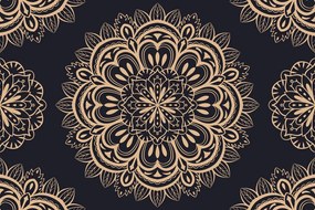 Carta da parati – Mandala su sfondo scuro