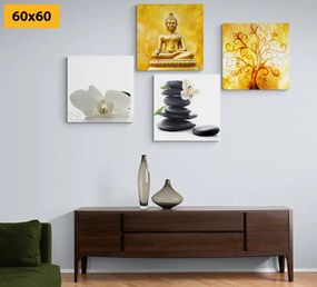 Set di quadri – Feng Shui in bianco e giallo